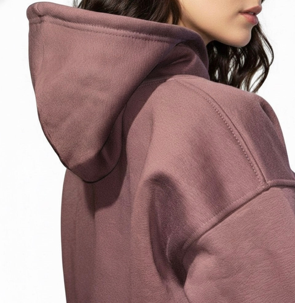 Brown Crop Hoodie