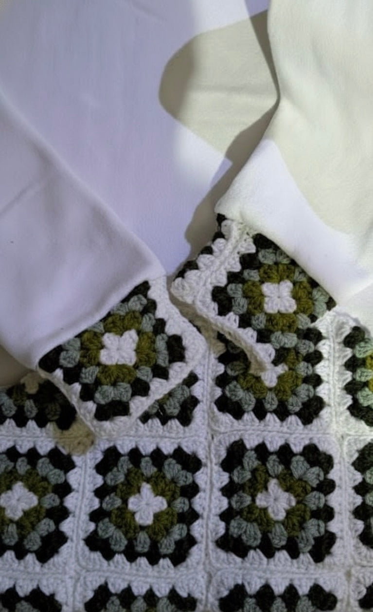 Pista Green Crochet Hoodie